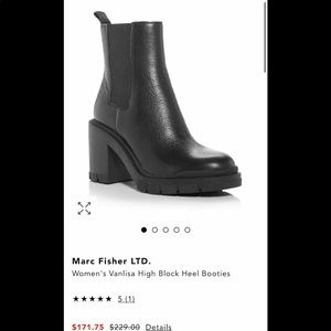 Marc Fisher Vanlisa Boot-Black leather